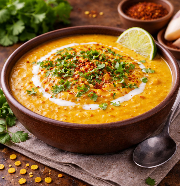 Red Lentil Coconut Soup