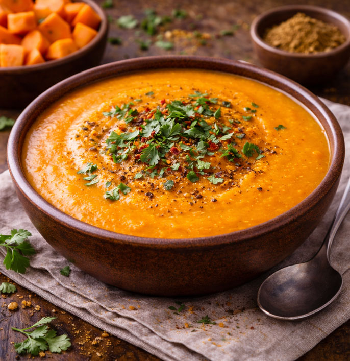 Coriander Spiced Carrot Soup