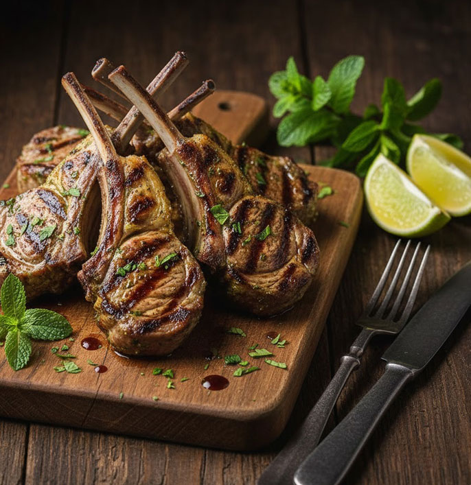 Mint Grilled Lamb Chops