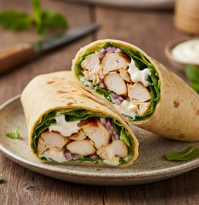 Mayo Chicken Wrap