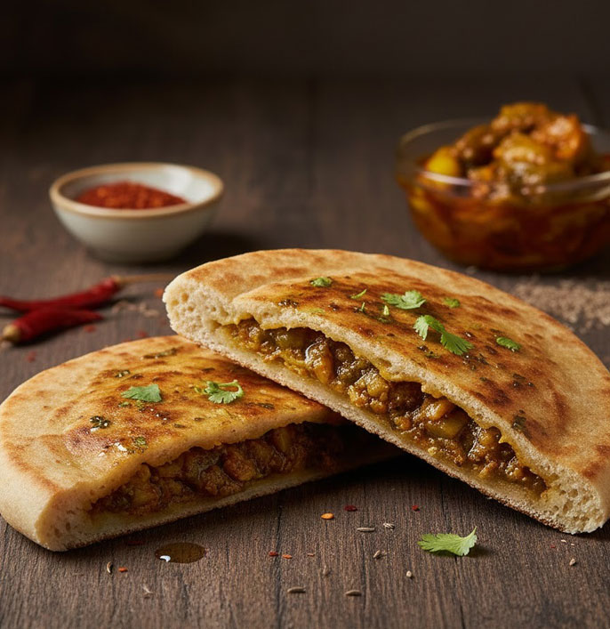 Pickle Stuffed Kulcha